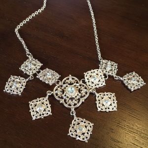 Champagne tone gold costume necklace